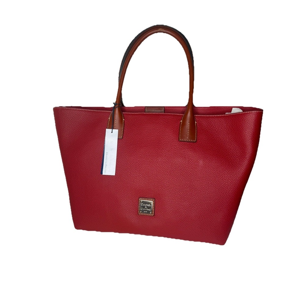 Dooney & Bourke Red Medium Russel Pebbled Leather Tote Bag - Red (NWT / Defect)
